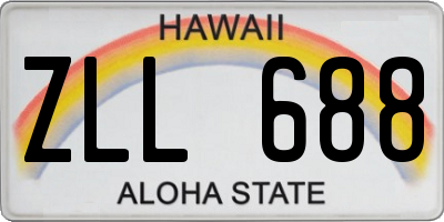 HI license plate ZLL688