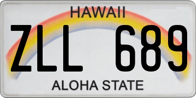 HI license plate ZLL689