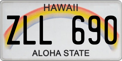 HI license plate ZLL690
