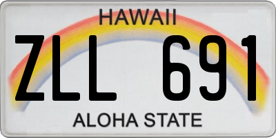 HI license plate ZLL691