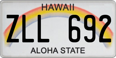 HI license plate ZLL692