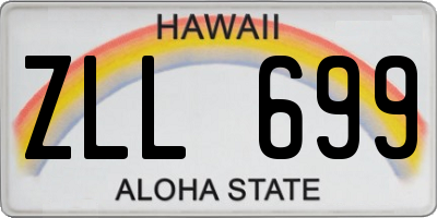 HI license plate ZLL699