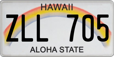 HI license plate ZLL705
