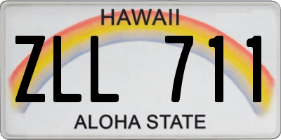 HI license plate ZLL711