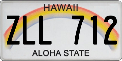 HI license plate ZLL712