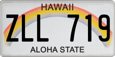 HI license plate ZLL719