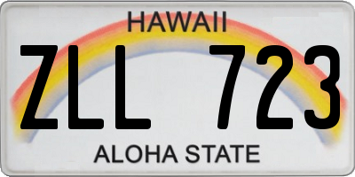 HI license plate ZLL723