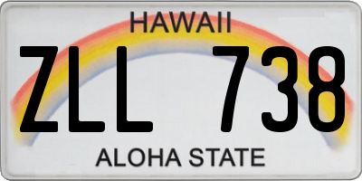 HI license plate ZLL738