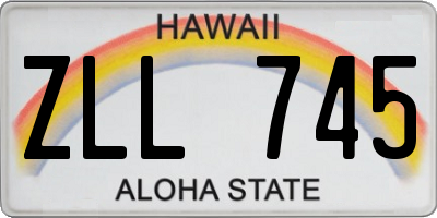 HI license plate ZLL745