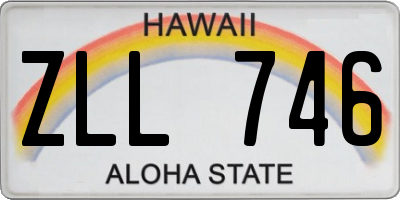 HI license plate ZLL746