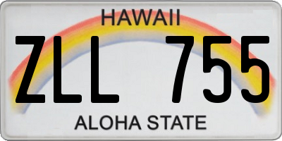HI license plate ZLL755