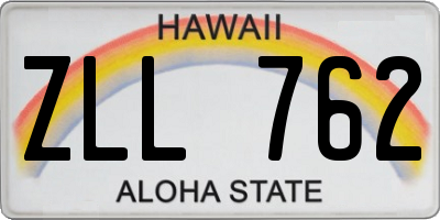 HI license plate ZLL762