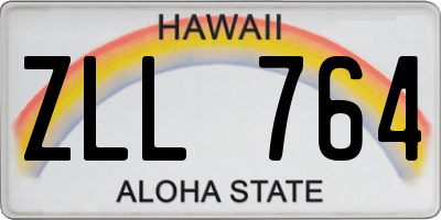HI license plate ZLL764