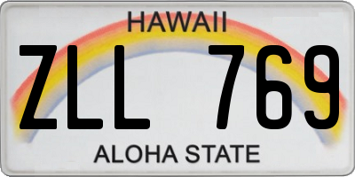 HI license plate ZLL769