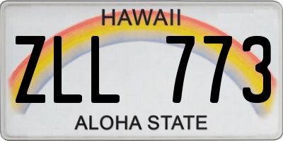 HI license plate ZLL773