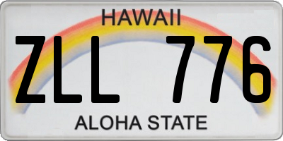 HI license plate ZLL776