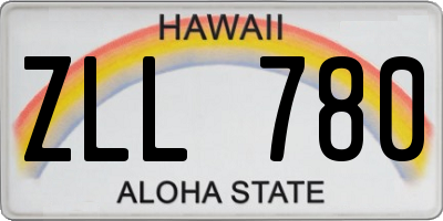 HI license plate ZLL780