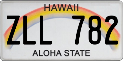 HI license plate ZLL782
