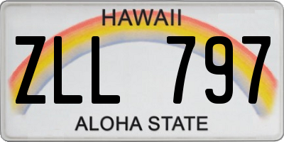 HI license plate ZLL797