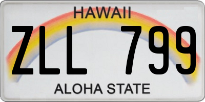 HI license plate ZLL799