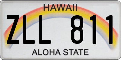 HI license plate ZLL811