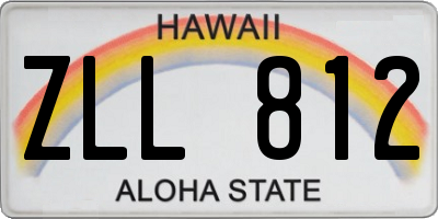 HI license plate ZLL812