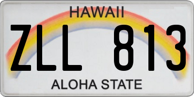 HI license plate ZLL813