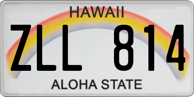 HI license plate ZLL814