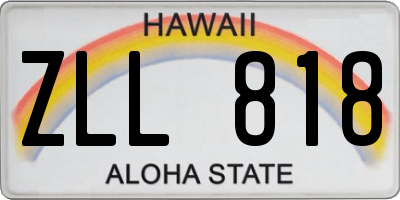 HI license plate ZLL818