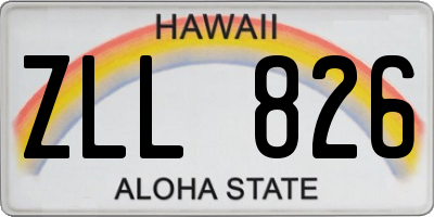 HI license plate ZLL826
