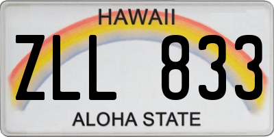 HI license plate ZLL833
