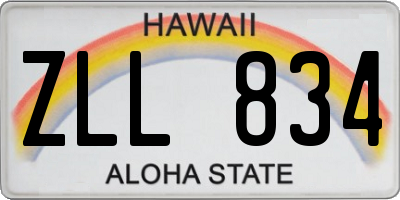 HI license plate ZLL834