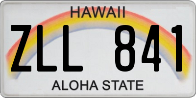 HI license plate ZLL841