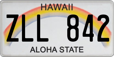HI license plate ZLL842