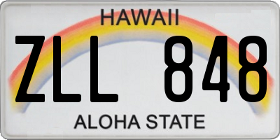 HI license plate ZLL848