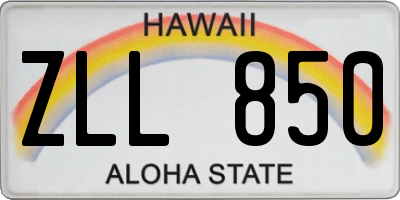 HI license plate ZLL850