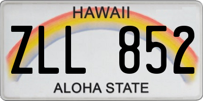 HI license plate ZLL852
