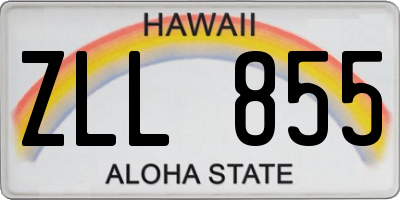 HI license plate ZLL855