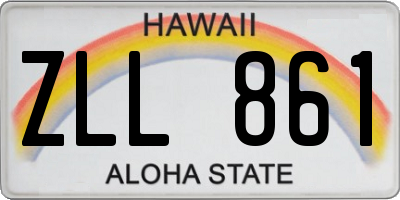 HI license plate ZLL861
