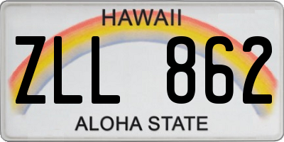 HI license plate ZLL862
