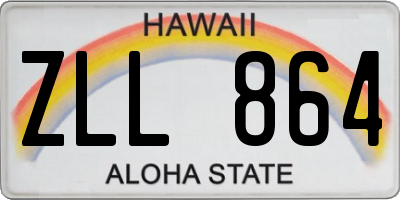 HI license plate ZLL864