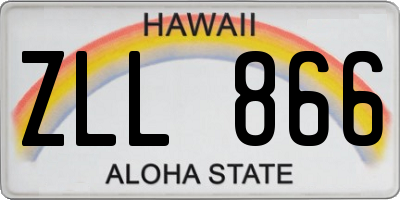 HI license plate ZLL866