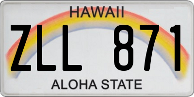 HI license plate ZLL871