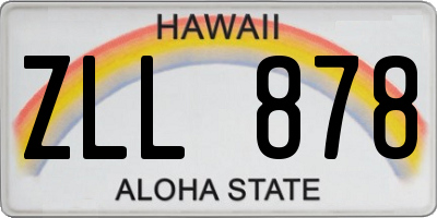 HI license plate ZLL878