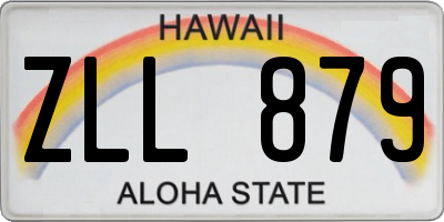 HI license plate ZLL879