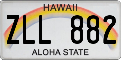 HI license plate ZLL882