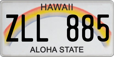 HI license plate ZLL885