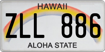HI license plate ZLL886