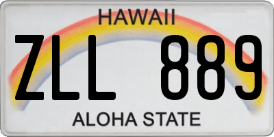 HI license plate ZLL889