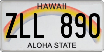 HI license plate ZLL890
